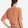 Bcbgmaxazria Jayne Striped Silk Top in Orange (tanglo haz) - Lyst