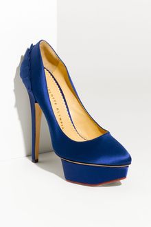 Charlotte Olympia Paloma Pleated Satin Pump - Lyst
