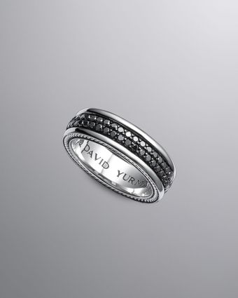 David Yurman Black Diamond Band Ring, 6.5mm - Lyst