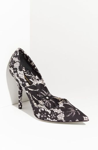 Dolce & Gabbana Lace Print Pump - Lyst