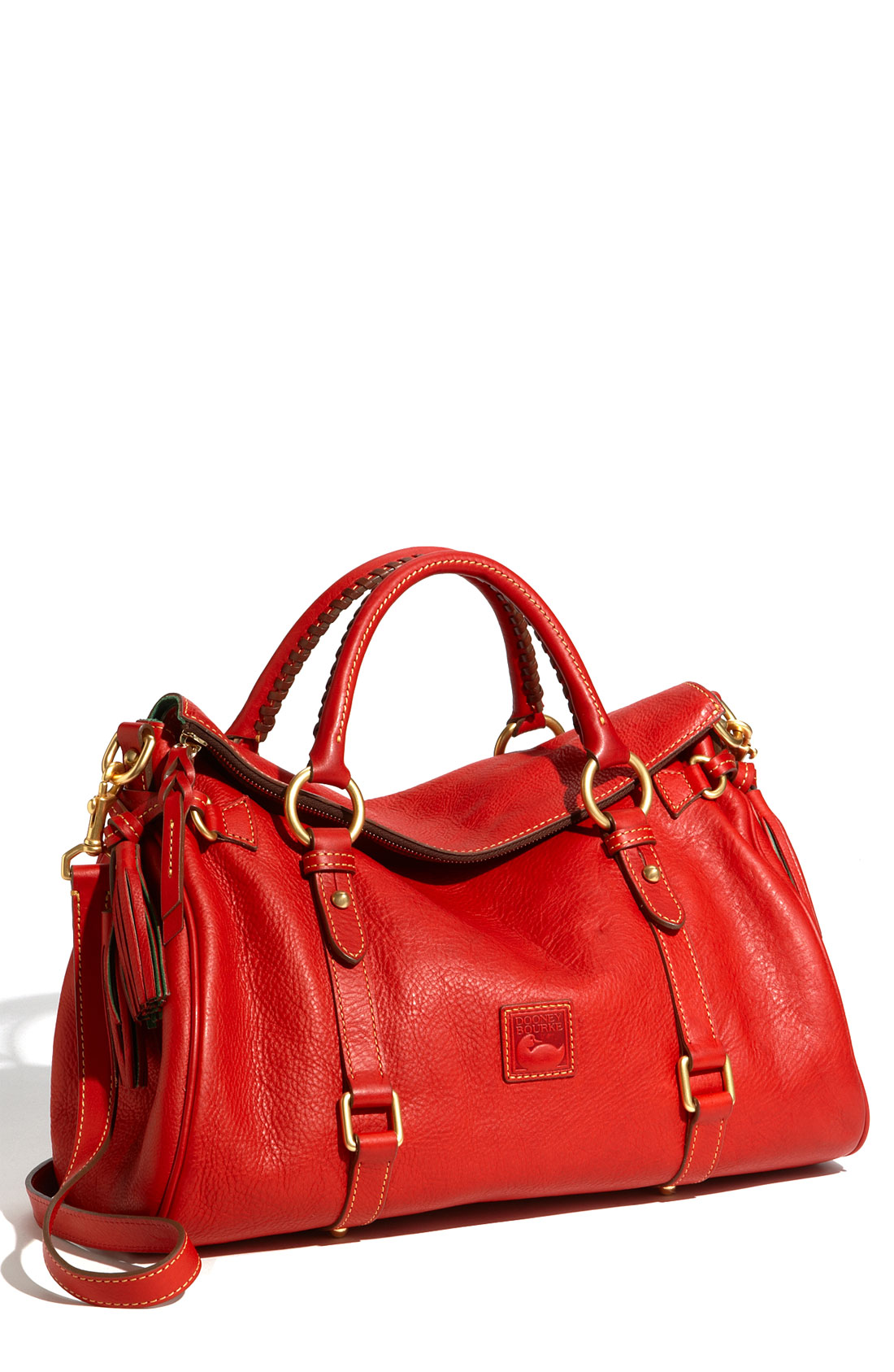 Dooney & Bourke Florentine Vachetta Leather Satchel in Red | Lyst