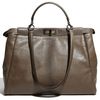 Fendi Peekaboo  Large Goatskin Leather Satchel in Gray (grey) - Lyst