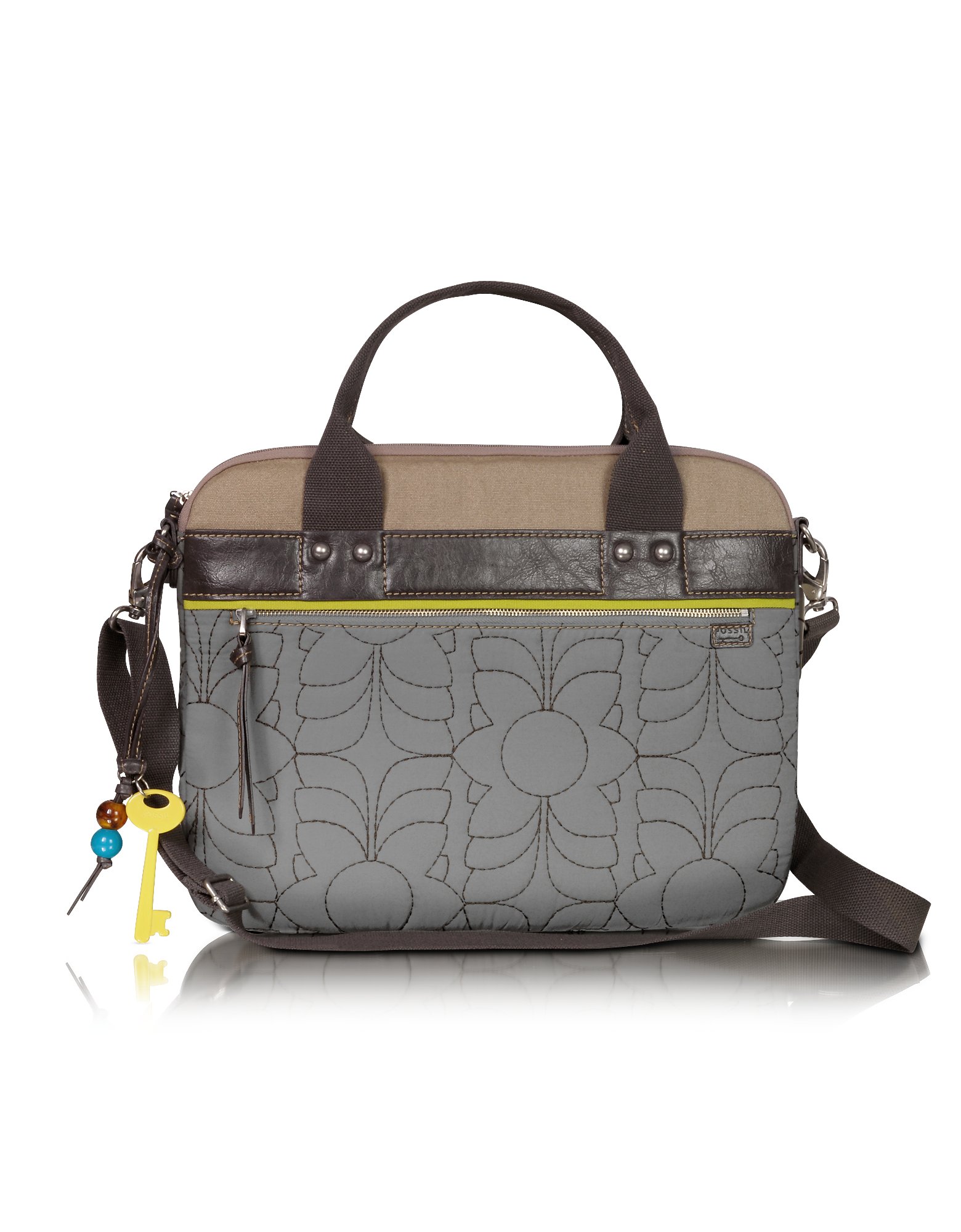 Fossil Key Per Quilted Laptop Tote in Brown (black) Lyst
