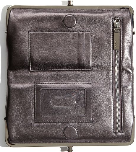 Hobo International Holiday Metallic Clutch Wallet in Purple (mauve) | Lyst
