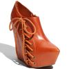 Jeffrey Campbell Zup Bootie in Orange (red leather) - Lyst