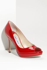 Jimmy Choo Luna Peep Toe Platform Pump