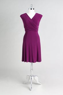 Jones New York Cap-sleeved Surplice Dress - Lyst