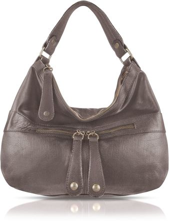 Julia Cocco' Front Zip Leather Hobo Bag - Lyst