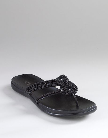kenneth cole reaction beaded flip flops