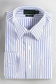 Lauren by Ralph Lauren Non-iron Stripe Poplin Dress Shirt - Lyst