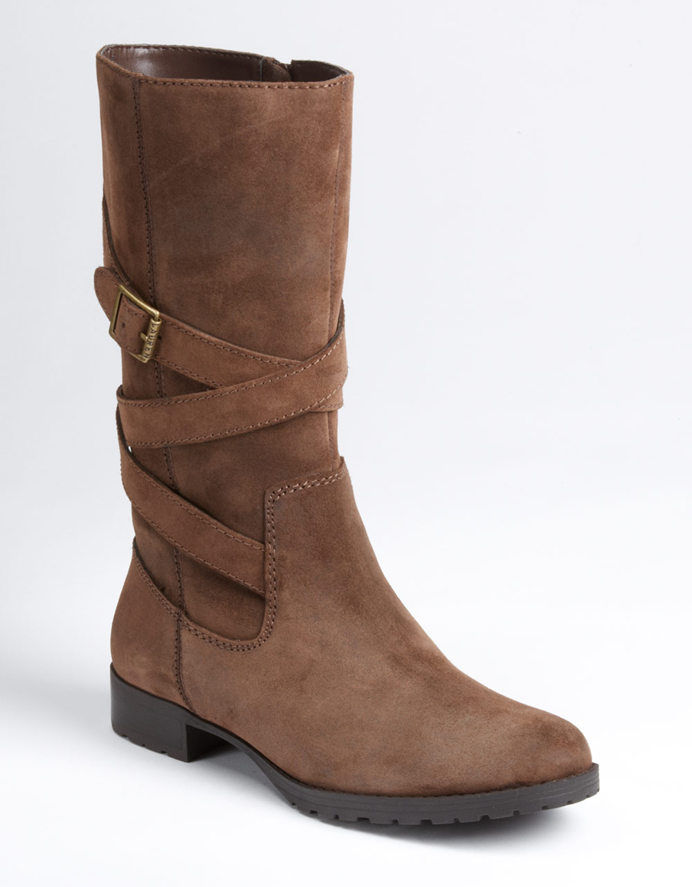 ralph lauren brown leather boots