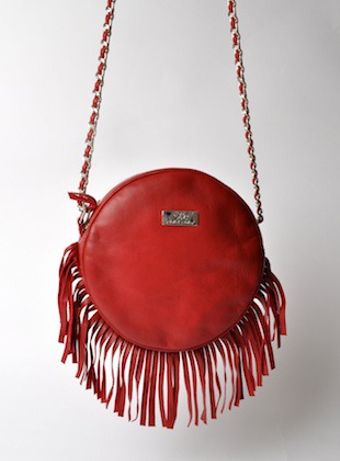  Red Leather Bonbon Bag By Meli Melo 