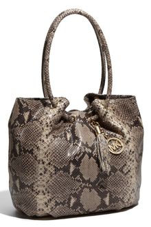 Michael by Michael Kors Ring Python Embossed Tote - Lyst
