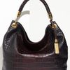 Michael Kors Skorpios  Large Croc Embossed Leather Hobo in Purple (plum) - Lyst