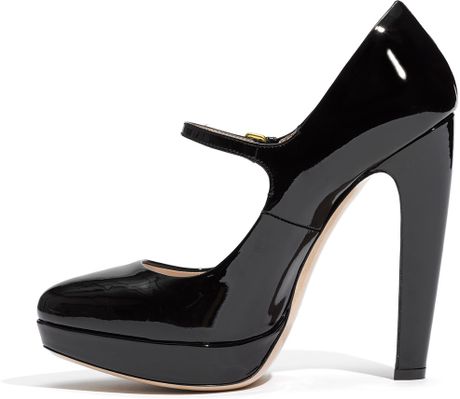 miu miu mary jane patent pump