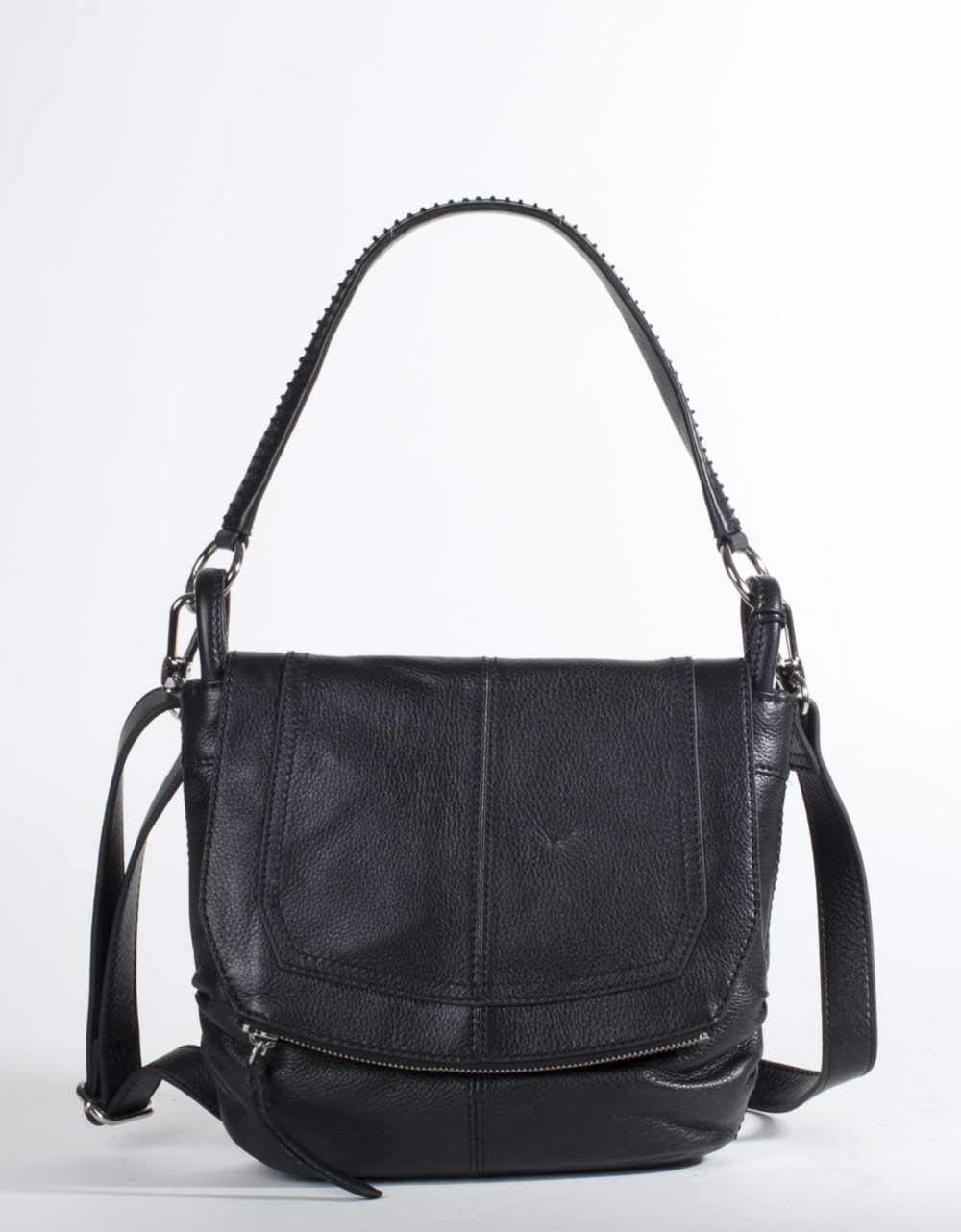 The Sak Silverlake Leather Flap Shoulder Bag in Black Lyst