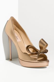 Valentino Bow Trim Platform Pump - Lyst