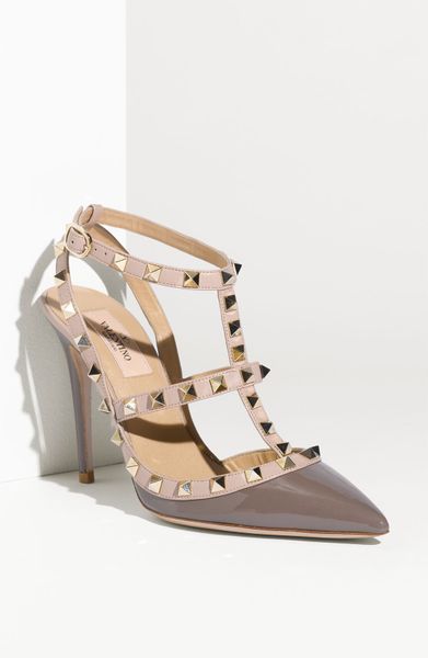studded t strap pumps