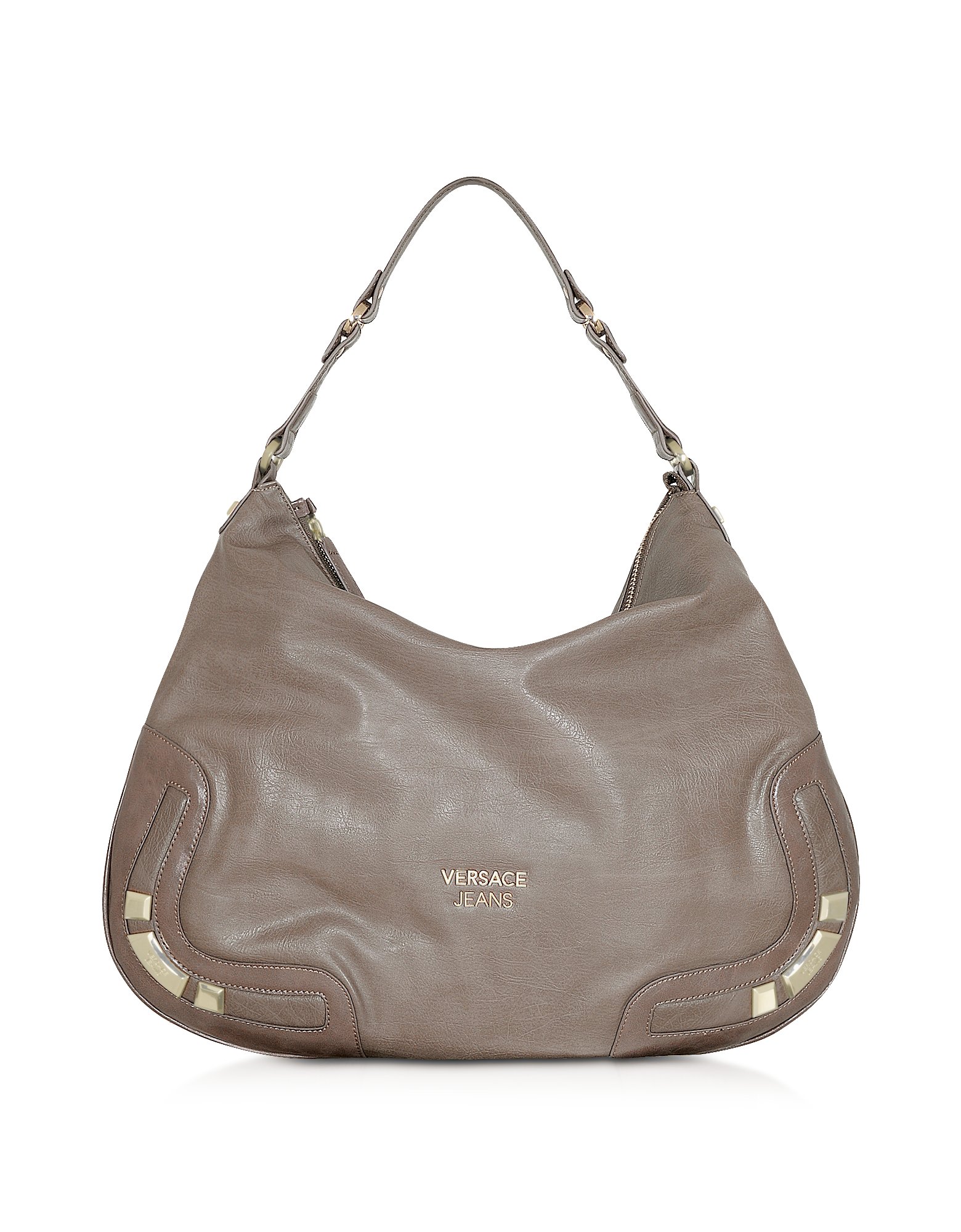 Versace Vjc Oversized Hobo Bag in Gray (gold) Lyst