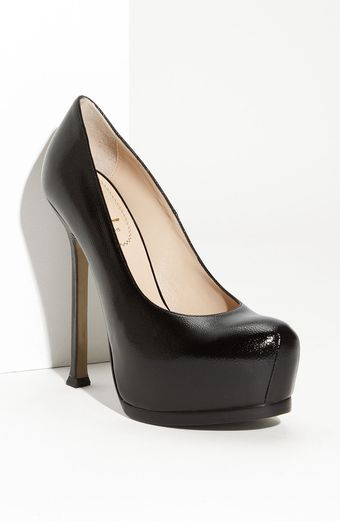 Yves Saint Laurent Tribtoo Leather Platform Pump - Lyst