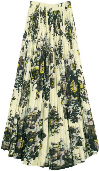 Suno Pleated Knit Skirt in Green (mint) - Lyst