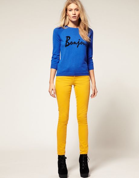 women's mustard colored jeans
