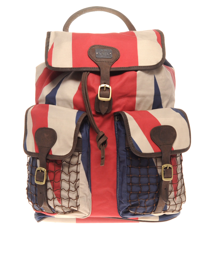Barbour Beacon Backpack With Union Jack Detail in Multicolor for Men