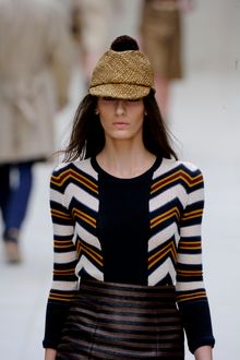Burberry Prorsum Spring 2012 Small Raffia Hat With Little Black Pom Pom - Lyst