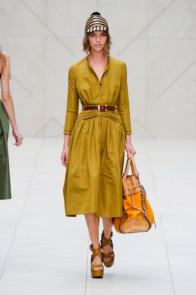 Burberry Prorsum Spring 2012 Raffia Wedge Sandals In Brown in Brown - Lyst