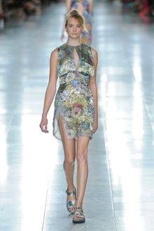 Christopher Kane Spring 2012 Flower Print Flat Sandals - Lyst