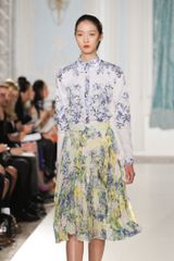 Erdem Spring 2012 Shirt With Blue Floral Print