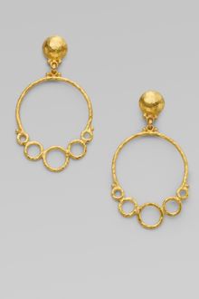 Gurhan 24k Gold Circle Earrings - Lyst