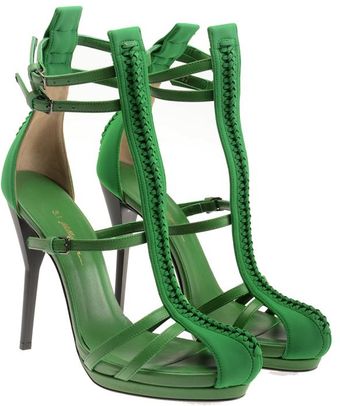 3.1 Phillip Lim Regine Leather Strap Heels with Braided Details - Lyst