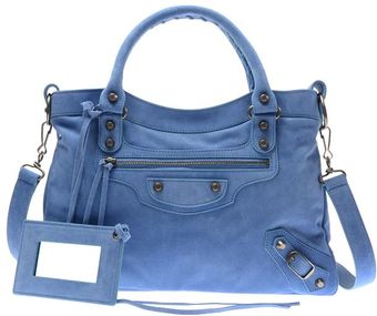 Balenciaga Town Calf Suede Handbag - Lyst