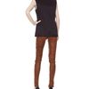 Balmain Leather Biker Trousers with Zip Detail in Brown - Lyst