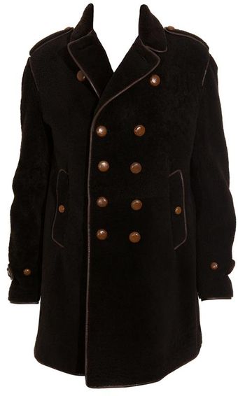 Burberry Prorsum Double-breasted Shearling Coat - Lyst
