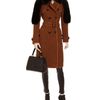 Burberry Prorsum Wool Tweed Trench Coat with Fox Fur Panels in Orange - Lyst