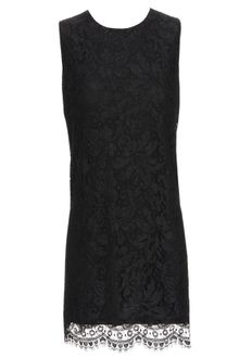 Dolce & Gabbana Floral Lace Shift Dress - Lyst