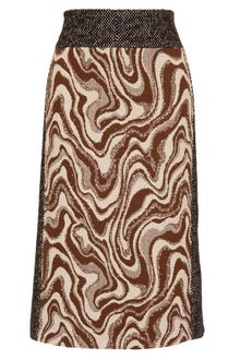 Dries Van Noten Selize Contrasting Wool Skirt - Lyst