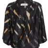 Chalayan Draped Printed Silk Top in Blue (navy multi) - Lyst