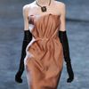 Lanvin Gathered Silk Gazar Bustier Dress in Pink (blush) - Lyst