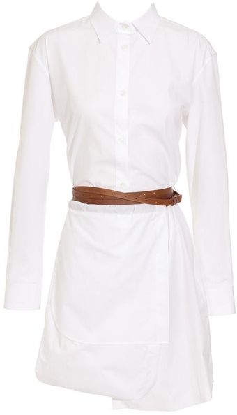  Cotton Dress with Leather Belt 