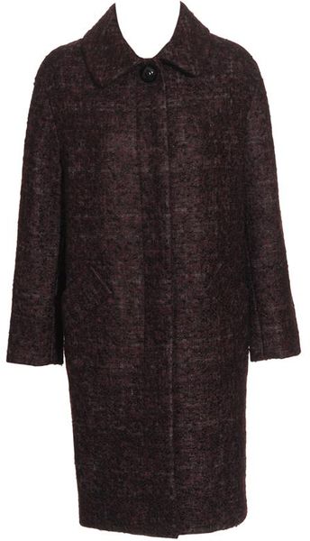 Marc Jacobs Mohairvirgin Wool Boyfriend Coat in Purple (burgundy) - Lyst