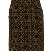 Marni Geometric Printed Crepe Wool Skirt in Black (black yellow) - Lyst