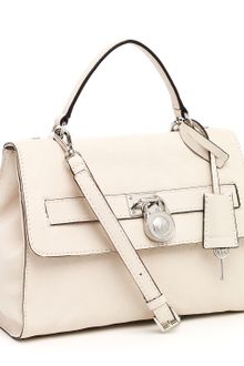 Michael by Michael Kors Medium Hamilton Top-handle Tote, Vanilla - Lyst