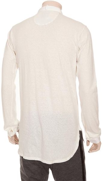 Miharayasuhiro Exclusive: Silk-cotton Polo Shirt with Bow Tie in White for Men | Lyst