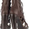 Proenza Schouler Cutout Laceup Leather Ankle Boots in Brown - Lyst