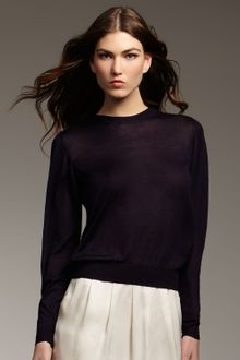 Theyskens' Theory Silk-cashmere Long-sleeve Top - Lyst