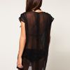 Asos Collection Asos Chiffon Lace Up Beach Kaftan in Black - Lyst