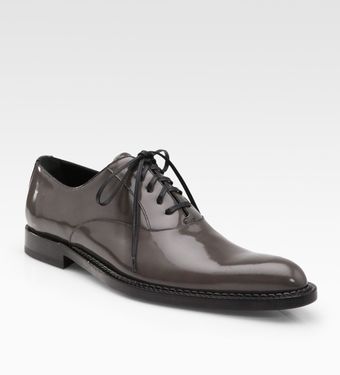 Dolce & Gabbana Glazed Leather Lace-up Oxfords - Lyst